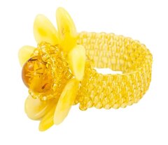 Кольцо из янтаря «Медовое счастье»