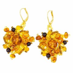 Серьги из янтаря «Шелест»