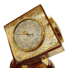 Настольная метеостанция с часами «Куб»