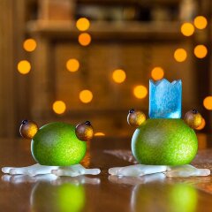 Декоративное пресс-папье из художественного стекла «Лягушонок» (лайм)