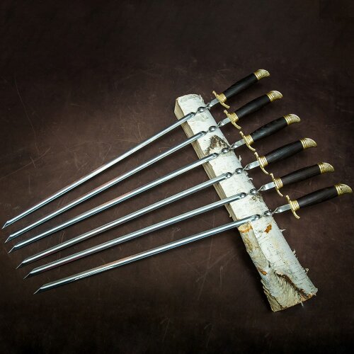 Оригинальные шампуры «НКВД» с рукоятью из дерева ясень