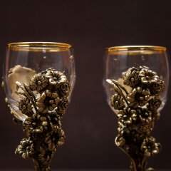 Подарочные рюмки для водки «Цветущий сад»