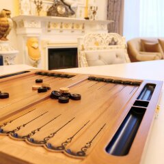 Резные нарды ручной работы «ФСБ» из массива дерева