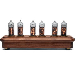 Ламповые часы газоразрядные «Восток-4» из массива дерева бубинга