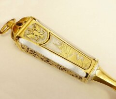 Позолоченная ложка для обуви «Гербовая»