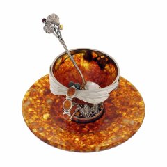 Чайная чашка из янтаря «Стрекоза»