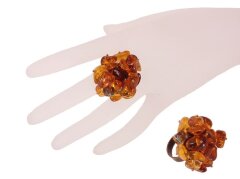 Кольцо из янтаря «Чары»