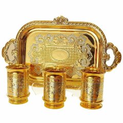 Позолоченный набор для водки «Трио»