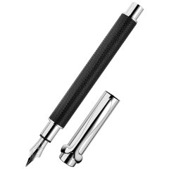 Чёрная перьевая ручка «Status» из серебра
