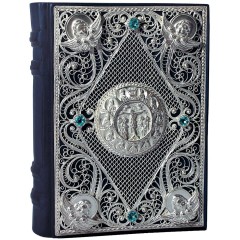 Украшенная книга «Молитвослов» (филигрань, серебро, топазы)