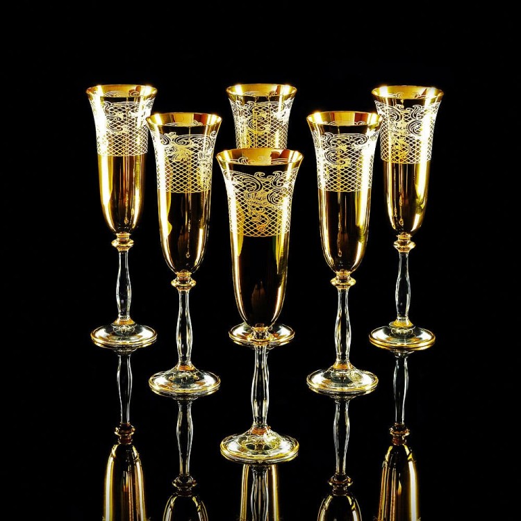 Хрустальные бокалы для шампанского «VITTORIA»