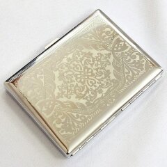 Металлический портсигар «Дракон» с позолотой в подарок мужчине