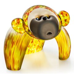 Сувенирная фигурка из художественного стекла «Обезьяна» (жёлтая)