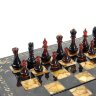 Подарочные шахматы «Арабески» из морёного дуба и янтаря