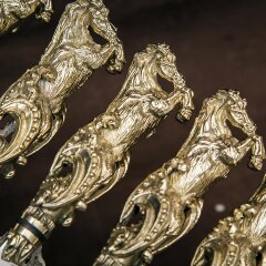 Шампуры цельнометаллические «Кони» с художественным литьём