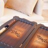 Резные нарды «Есть Только Миг» из массива дерева