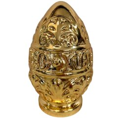 Позолоченное сувенирное яйцо пасхальное «Христос воскрес» из дерева в подарок на пасху
