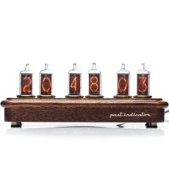 Ретро часы ламповые «Восток-4» на газоразрядных индикаторах из массива дерева сапеле