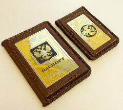 Набор «Обложка для паспорта, визитница кожа»