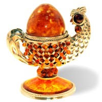 Шкатулка из янтаря «Курочка Ряба»