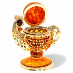 Шкатулка из янтаря «Курочка Ряба»