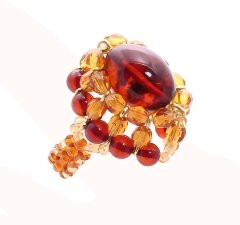 Кольцо из янтаря «Весенний дар»