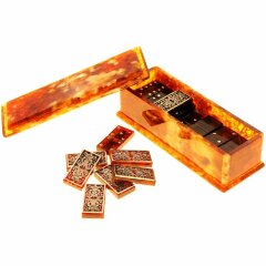 Подарочное домино «Классика» из янтаря