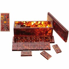 Подарочное домино «Классика» из янтаря