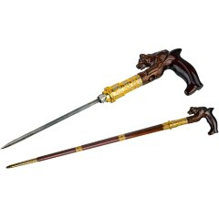 Дизайнерская трость резная «Медведь» со скрытым клинком