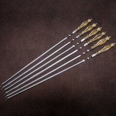 Цельнометаллические шампуры «Корона» с художественным литьём