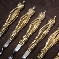 Цельнометаллические шампуры «Корона» с художественным литьём
