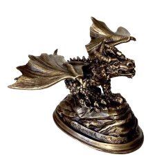 Бронзовая статуэтка «Дракон взлетает» в подарок коллекционеру