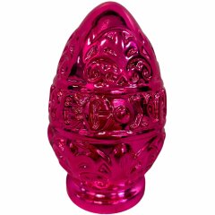 Розовое сувенирное яйцо пасхальное «Христос воскрес» из дерева в подарок на пасху