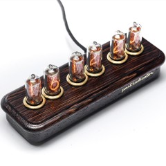 Ретро часы «Восток-4» на ламповых индикаторах из массива дерева венге