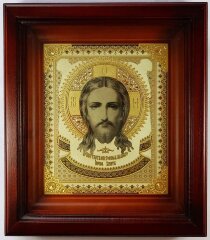 Икона Иисуса Христа в киоте