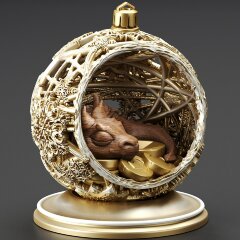 Резная фигурка «Дракоша» — как символ Нового 2024 года