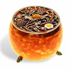 Шкатулка из янтаря «Малиновка»