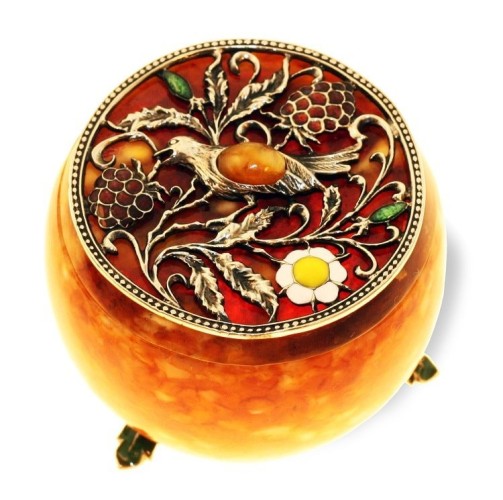 Шкатулка из янтаря «Малиновка»