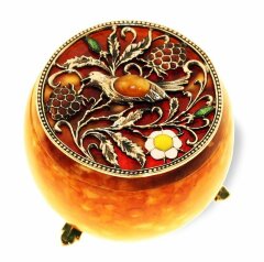 Шкатулка из янтаря «Малиновка»