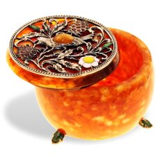 Шкатулка из янтаря «Малиновка»