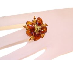 Кольцо из янтаря «Страсть»