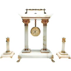 Каминные часы «Ампир» с подсвечниками