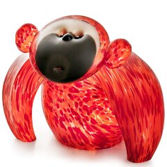 Сувенирная фигурка из художественного стекла «Обезьяна» (красная)