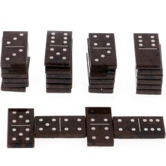 Настольная игра «Домино» из натурального камня обсидиан