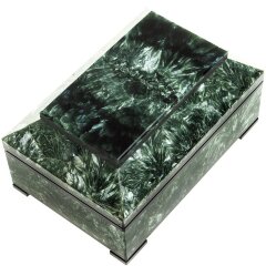 Декоративная шкатулка «Ларец» из камня серафинит