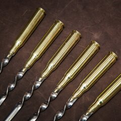 Цельнометаллические шампуры «Патрон» с художественным литьём