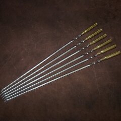 Цельнометаллические шампуры «Патрон» с художественным литьём