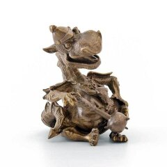 Бронзовая статуэтка «Дракон богатырь» в подарок коллекционеру