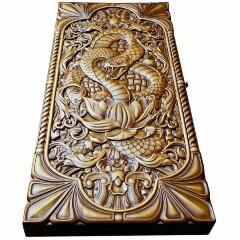 Нарды деревянные «Змея» резные из массива дерева — символ года 2025