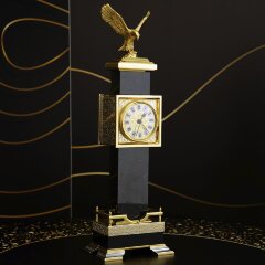 Настольные часы «Орёл» с позолоченной фигуркой в подарок руководителю
